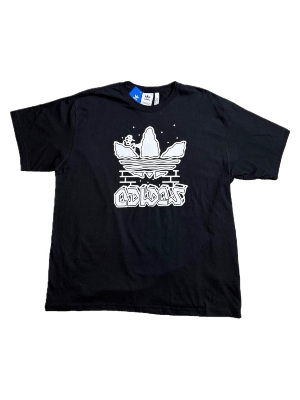 Adidas Originals x Fuzi Graphics Hack The Elite Graffiti Black T-Shirt 2XL NWT